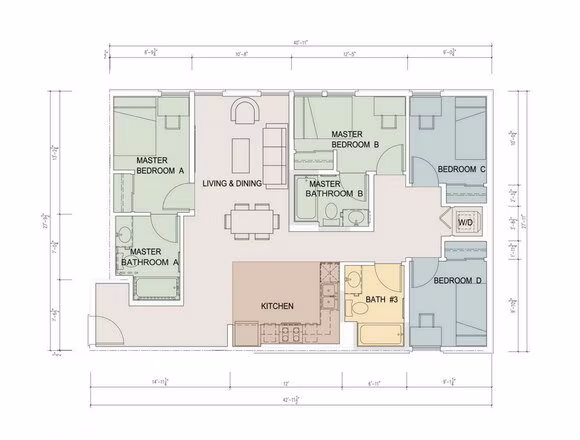 Plans D/D1 floor plan